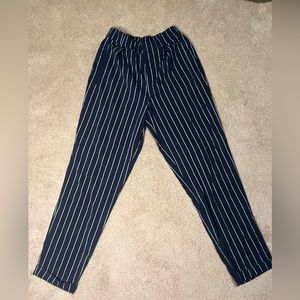 Forever 21 Striped cuffed pants